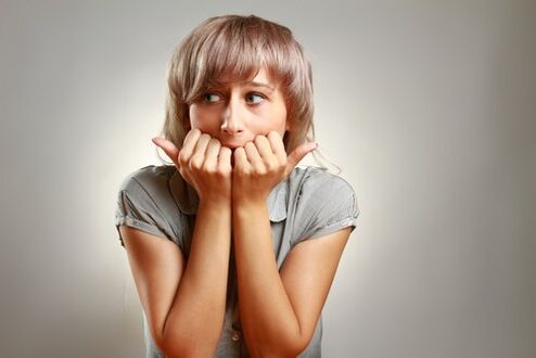 the girl thinks about removing parasites from the body