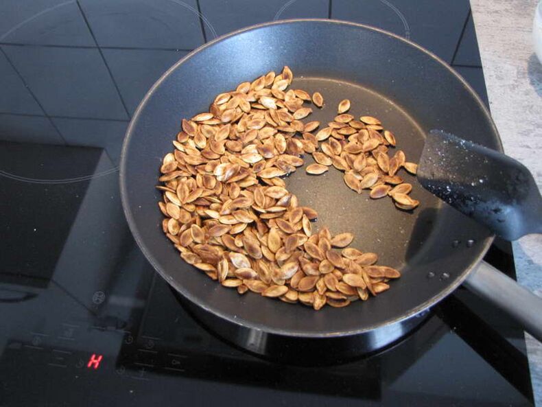 Roasted pumpkin seeds are great for getting rid of parasites and for pregnant women