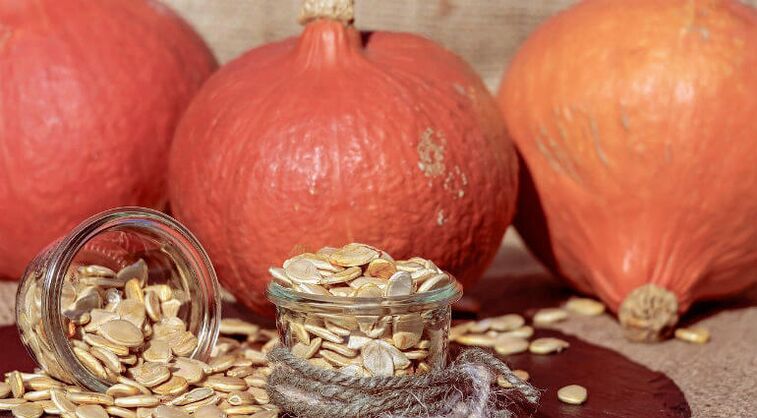 Pumpkin seeds with parasites